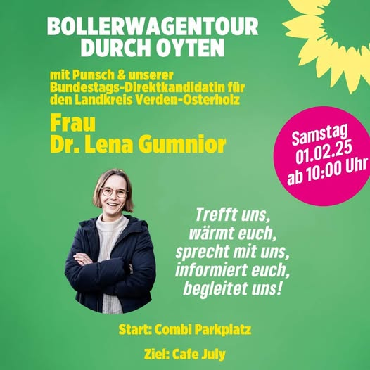 Mit Lena auf Bollerwagenwahlkampftour